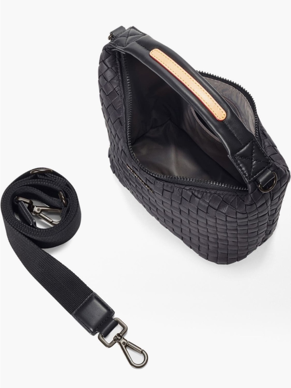 NWT MZ Wallace Woven Crossbody Hobo - Black - Still in plastic bag, never used. - Picture 10 of 10
